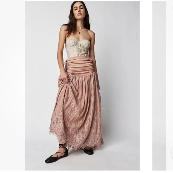 Free People Rosie Plains Convertible Skirt Maxi Dress Size Small NWT - Picture 2 of 12